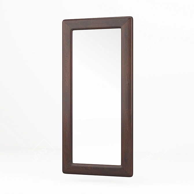 Arzaloft Natural Wood Frame Mirror 3D model image 1