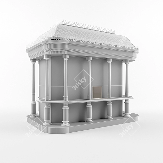 Moscow Kiosk: Authentic Russian Vibes 3D model image 2