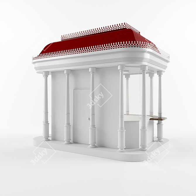 Moscow Kiosk: Authentic Russian Vibes 3D model image 3