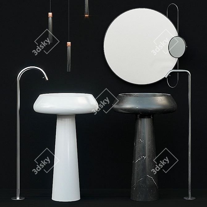 Agape Bjhon 2: Innovative and Functional Washbasin 3D model image 1