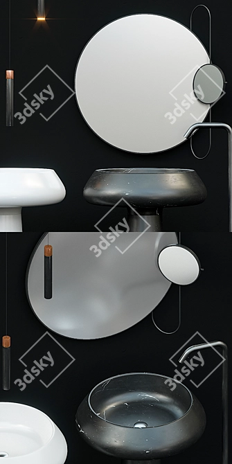 Agape Bjhon 2: Innovative and Functional Washbasin 3D model image 2