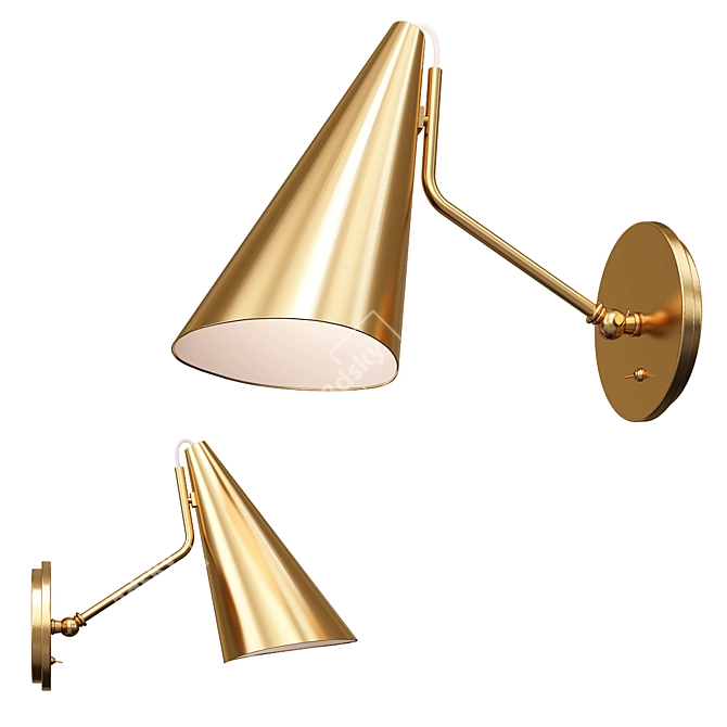Clemente Wall Lamp: Elegant & Modern 3D model image 1