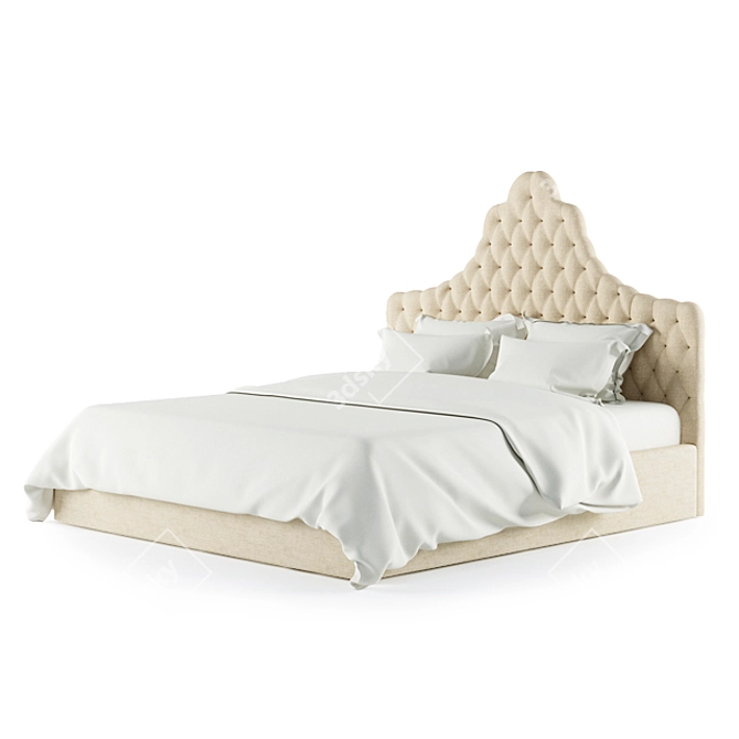 Elegant Gretta Bed - 180 cm 3D model image 1