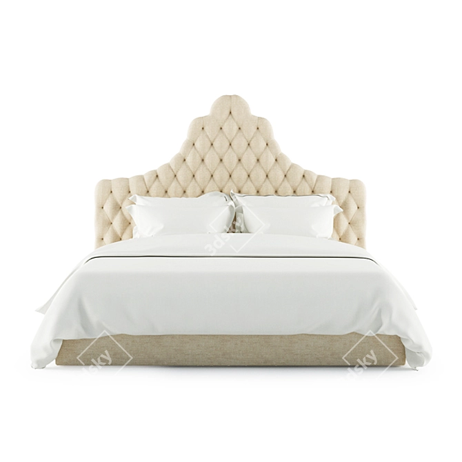 Elegant Gretta Bed - 180 cm 3D model image 2