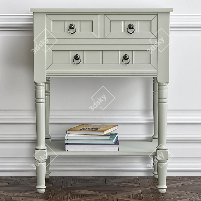 Elegant Wedgewood Console Table 3D model image 1