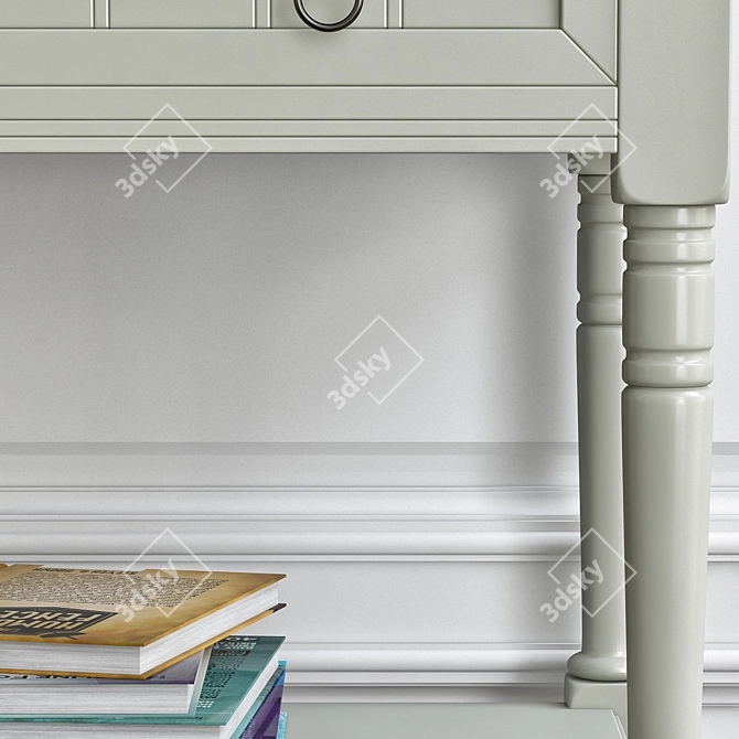 Elegant Wedgewood Console Table 3D model image 2