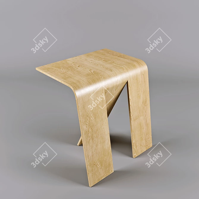 Minimalist Chair Render & Model 3D model image 1