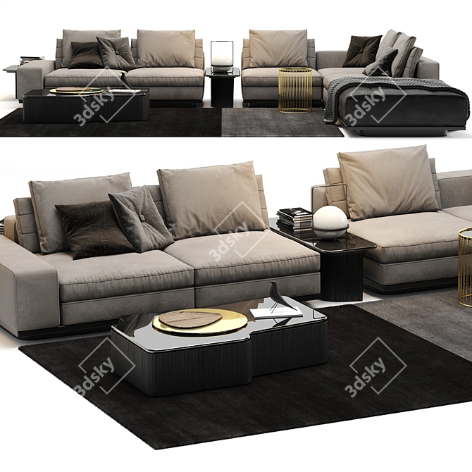 Modern Minotti Lawrence Sofa 3D model image 2