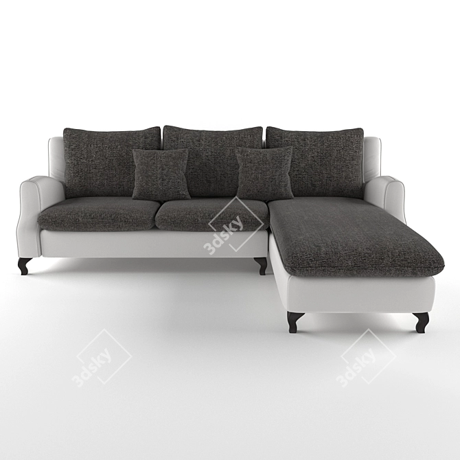 Elegant Contemporary Sofa 3D model image 1
