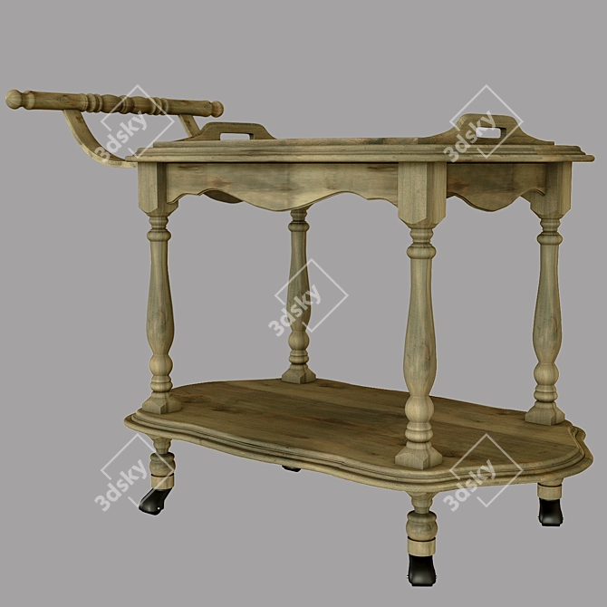 Elegant Versailles Serving Table 3D model image 1