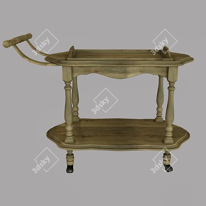 Elegant Versailles Serving Table 3D model image 2