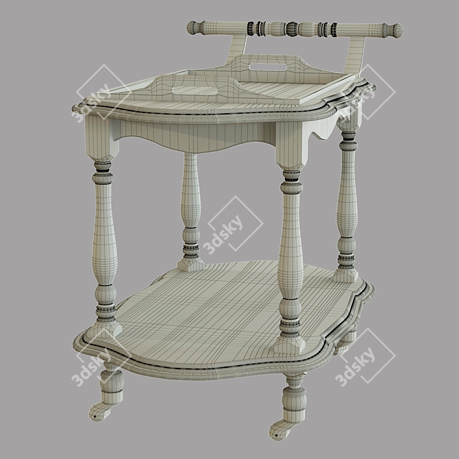 Elegant Versailles Serving Table 3D model image 3