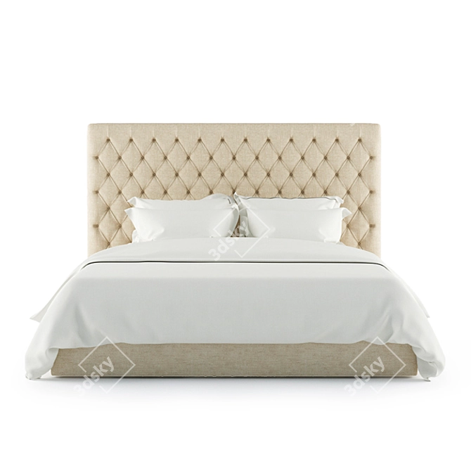 Elegant Agnes Bed - 180cm 3D model image 2