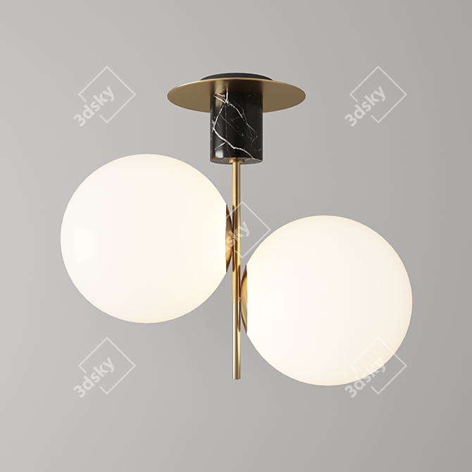 Bohrer 2-Light Flush Mount 3D model image 1