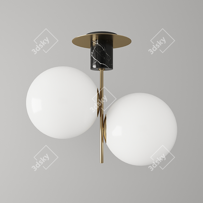 Bohrer 2-Light Flush Mount 3D model image 2