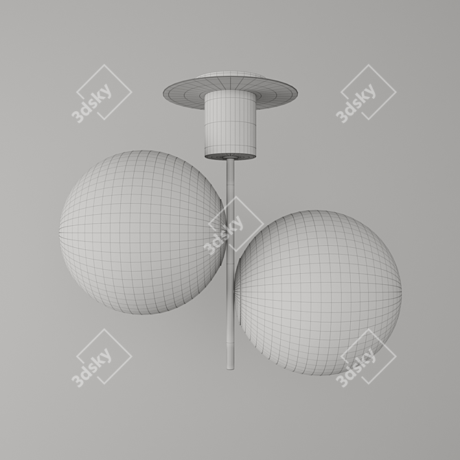 Bohrer 2-Light Flush Mount 3D model image 3