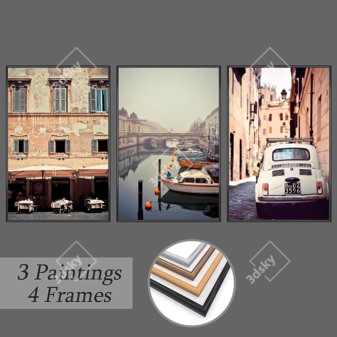 Versatile Wall Painting Set 3D model image 1