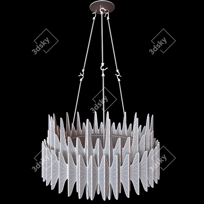 Luxury Vintage-Inspired Chandelier: Palermo 3D model image 3