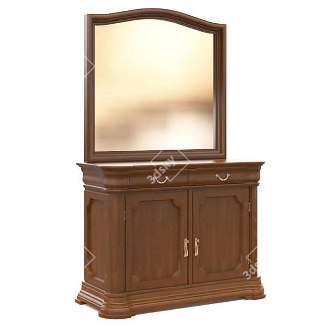 Elegant Neoclassic Drawer 3D model image 1