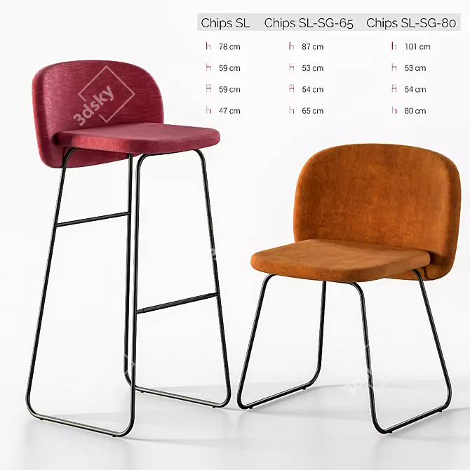 Chips Collection: Modern Seating Bliss 3D model image 2