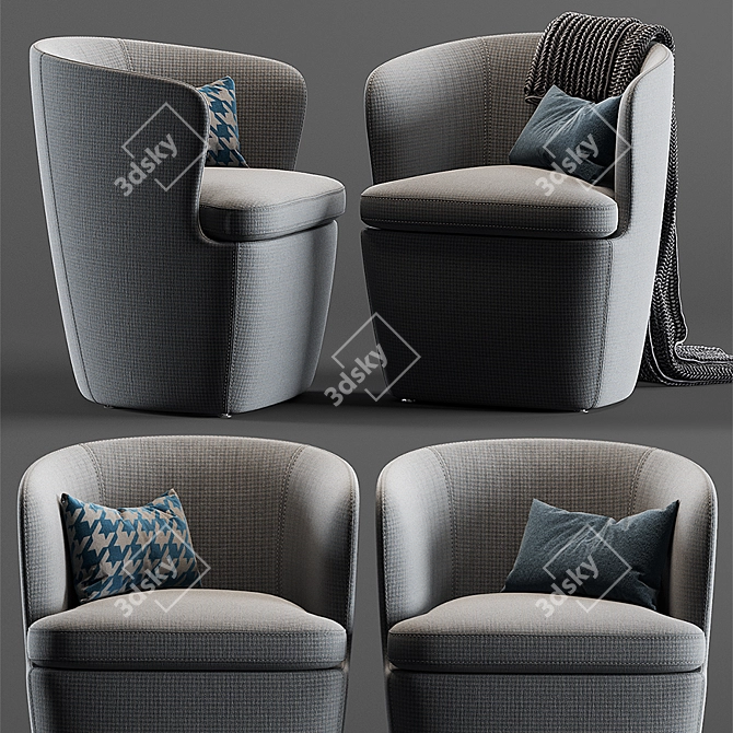 Modern Atelier Armchair by MisuraEmme 3D model image 1