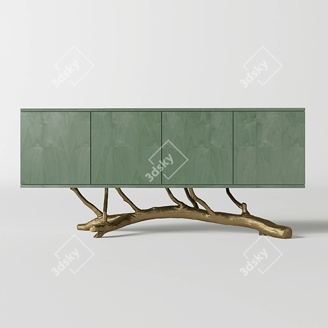 Graceful Magnolia Sideboard with Elegance 3D model image 1