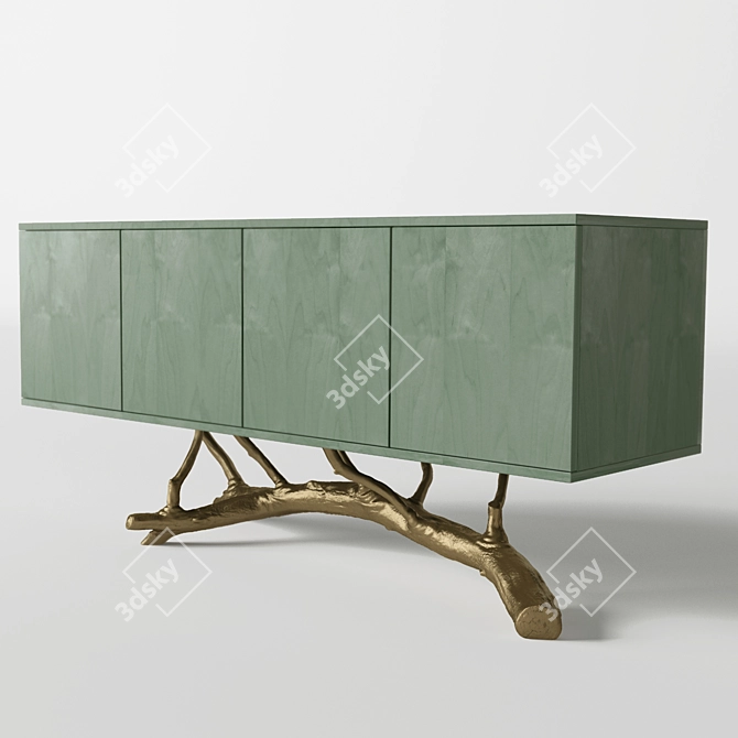 Graceful Magnolia Sideboard with Elegance 3D model image 2