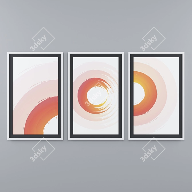 Geometric Abstraction Art Set 3D model image 1