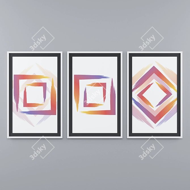 Geometric Abstraction Art Collection 3D model image 1