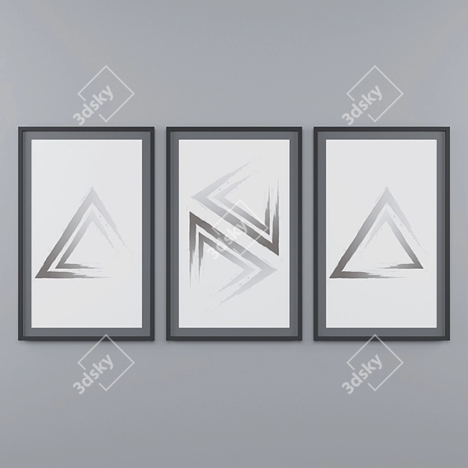 Geometric Abstraction Art Collection 07 3D model image 1