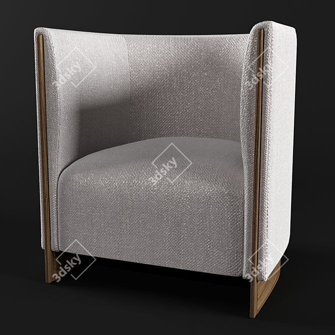 Elegant Adeline Armchair - Comfortable and Stylish 3D model image 2