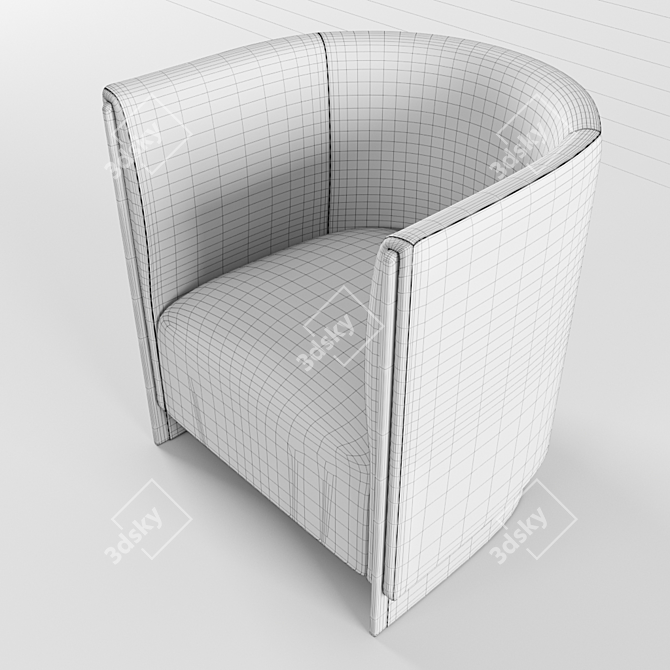 Elegant Adeline Armchair - Comfortable and Stylish 3D model image 3