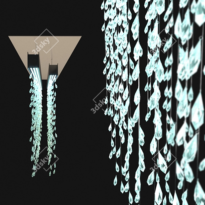 Dazzling Swarovski Chandelier 3D model image 2