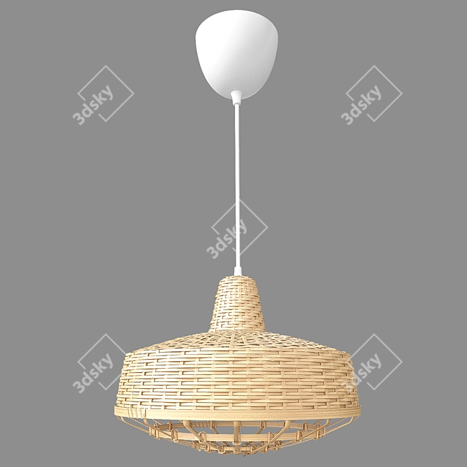 Vintage Industrial Hanging Lamp 3D model image 1