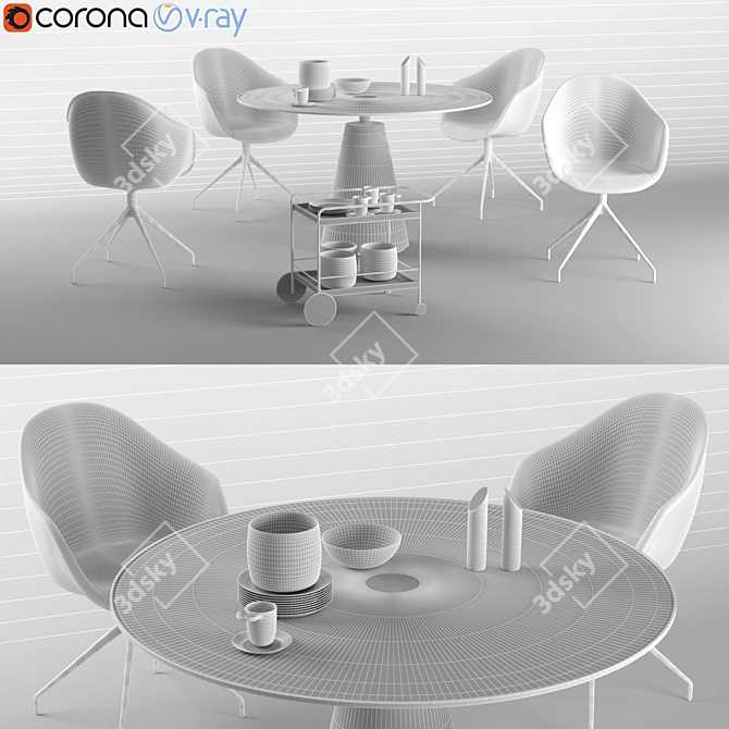 Sleek and Modern BoConcept Set 3D model image 3