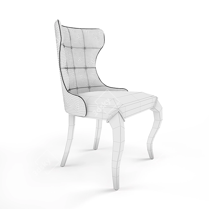 TurboSmooth Vanessa Chair and Table 3D model image 3