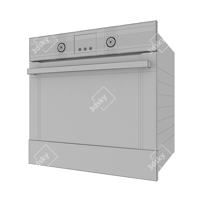 Zanussi ZOP53792XK Built-in Oven - Sleek and Efficient 3D model image 3