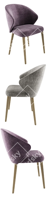 Elegant Ellen Dining Chair Set 3D model image 2