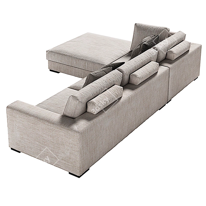 Sleek Swing Sofa: Modern & Spacious 3D model image 2