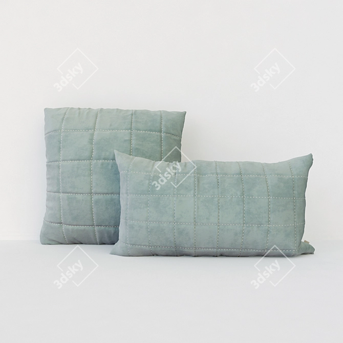 Designer Style Isabella Stitches Cushion Set 3D model image 1