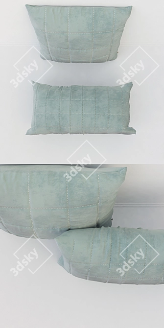 Designer Style Isabella Stitches Cushion Set 3D model image 2