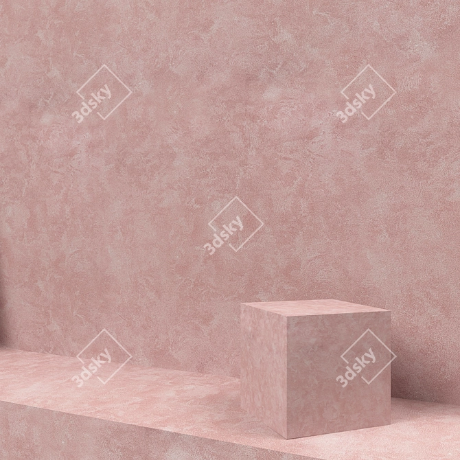 Elegant Decorative Plaster: Organza Elegance 3D model image 1