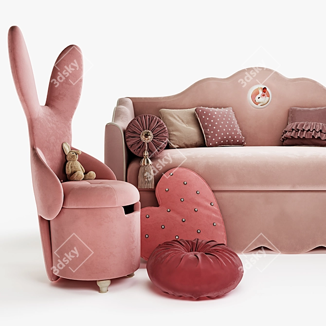 Elegant Design Set: Galla & Bunny 3D model image 2