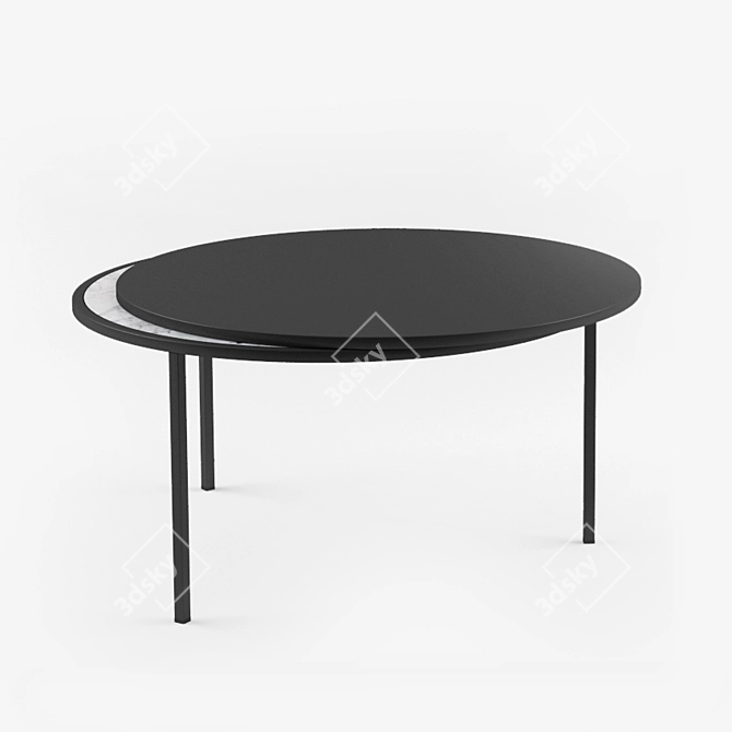 Well M: Minimalistic Marble Coffee Table 3D model image 1