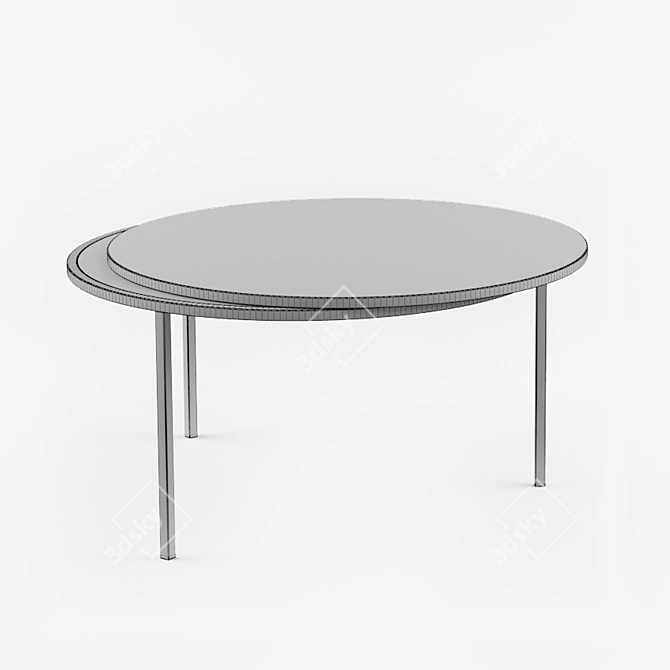 Well M: Minimalistic Marble Coffee Table 3D model image 3