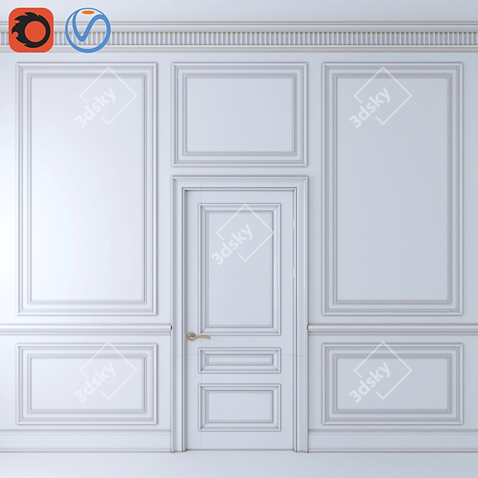 Elegant Molding Trim: Decorative Accent 3D model image 1