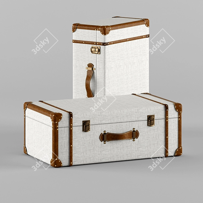 Conforama Casey Storage Trunk: Stylish and Spacious 3D model image 1