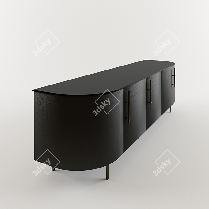 Sleek PLISSÉ Sideboard 3D model image 2