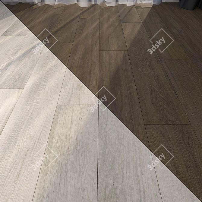 HD Parquet Floor Set 3D model image 1