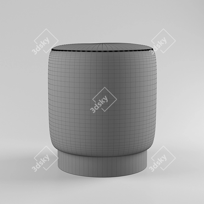 Osman Green Pouf - Modern, Stylish Seating 3D model image 2